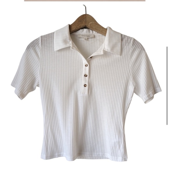 Favorite Daughter Erin Henley Polo Top in Ivory - Picture 3 of 7